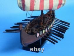 Wooden Viking Drakkar Model Boat 14