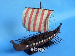 Wooden Viking Drakkar Model Boat 14