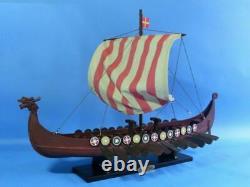 Wooden Viking Drakkar Model Boat 24