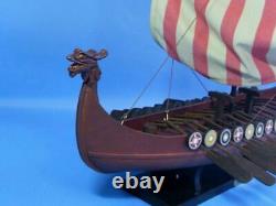 Wooden Viking Drakkar Model Boat 24