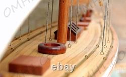 XL Painted Enterprise 1930 America's Cup Yacht J Boat Wood Model 46.9 Sailboat