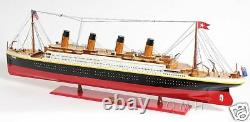 XL RMS Titanic Ocean Liner Wooden Model 56 White Star Cruise Ship Line Boat New