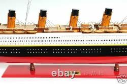 XL RMS Titanic Ocean Liner Wooden Model 56 White Star Cruise Ship Line Boat New