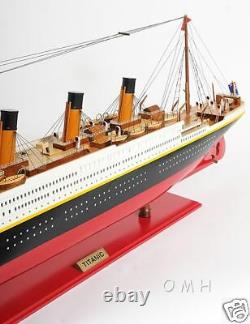 XL RMS Titanic Ocean Liner Wooden Model 56 White Star Cruise Ship Line Boat New