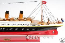 XL RMS Titanic Ocean Liner Wooden Model 56 White Star Cruise Ship Line Boat New