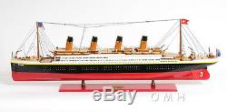 XL RMS Titanic Ocean Liner Wooden Model 56 White Star Cruise Ship Line Boat New