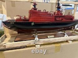 Yamal Russian 29 Arktika Class Nuclear Powered Icebreaker Wooden Ship Model NEW