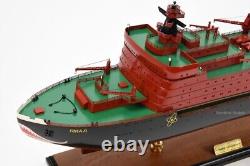 Yamal Russian 29 Arktika Class Nuclear Powered Icebreaker Wooden Ship Model NEW