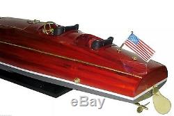 Zipper 40 Handcrafted Speed Boat Wooden Model NEW