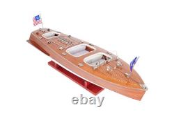 10 Bois Brun Sculpture de Modèle de Bateau en Bois Massif Peinte à la Main pour Table