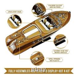 116 Modèle de bateau en bois Riva Aquarama 21'' Modèle de bateau en bois fait main pour la décoration