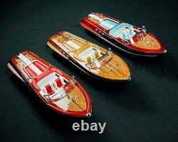 116 Modèle de bateau en bois Riva Aquarama 21'' Modèle de bateau en bois fait main pour la décoration