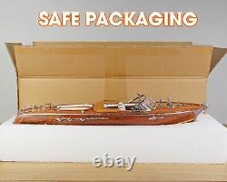 116 Riva Aquarama Exclusive Speed Boat 21 Modèle de bateau en bois fait main pour la décoration