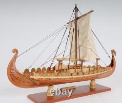13 Bois Brun Sculpture de Table en Bois Massif Peinte à la Main Modèle de Bateau