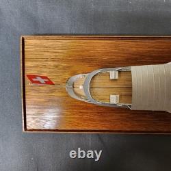 14 5/8 Montreux 1904 Modèle de bateau à vapeur Architectura Navalis en bois et verre display
