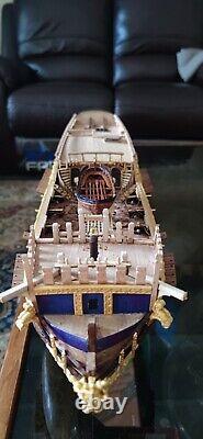 150 Navire Modèle En Bois Royal Caroline 1749 Bateau De Combat En Bois British Boat Scale