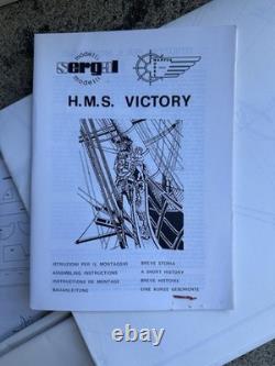 178 Modèle de Navire Sergal Mantua H. M. S. Victory Fabriqué en ITALIE # 782 Kit en Bois Bateau