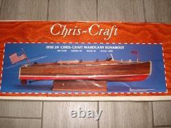 1930 Chris-Craft Runabout en acajou Dumas #1230 36 Kit. 100% Complet