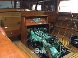 1953 Century Viking Modèle En Bois Bateau