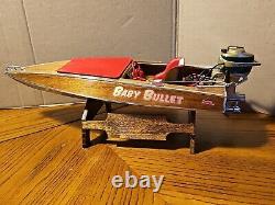 1954 Switzer Craft Baby Bullet & Mercury 20H Maquette de Bateau Construite à Partir de Zéro à l'Échelle K&O