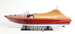 1955 Chris Craft Cobra 21 Foot Runabout Wood Modèle 33 Speed Boat Acajou Neuf