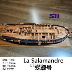 196 La Salamandre 310 mm Kit de maquette de bateau en bois version cerisier non assemblé 12 POF