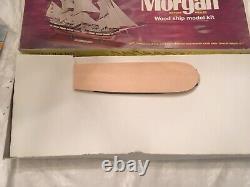 1974 Scientific Charles W. Morgan Historic Whaler Wood Ship Model Kit Complete