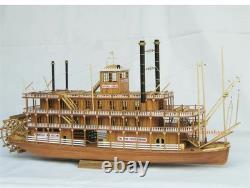 1/100 maquette de bateau en bois USS MISSISSIPPI 1870 21 à vapeur 540 mm, objet de collection