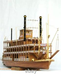 1/100 maquette de bateau en bois USS MISSISSIPPI 1870 21 à vapeur 540 mm, objet de collection