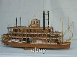 1/100 maquette de bateau en bois USS MISSISSIPPI 1870 21 à vapeur 540 mm, objet de collection