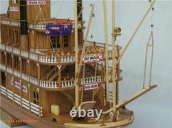 1/100 maquette de bateau en bois USS MISSISSIPPI 1870 21 à vapeur 540 mm, objet de collection