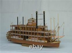 1/100 maquette de bateau en bois USS MISSISSIPPI 1870 21 à vapeur 540 mm, objet de collection