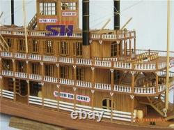 1/100 maquette de bateau en bois USS MISSISSIPPI 1870 21 à vapeur 540 mm, objet de collection