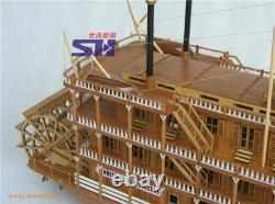 1/100 maquette de bateau en bois USS MISSISSIPPI 1870 21 à vapeur 540 mm, objet de collection