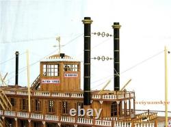1/100 maquette de bateau en bois USS MISSISSIPPI 1870 21 à vapeur 540 mm, objet de collection