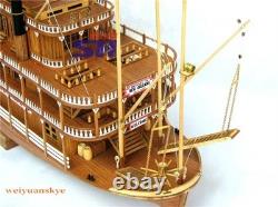 1/100 maquette de bateau en bois USS MISSISSIPPI 1870 21 à vapeur 540 mm, objet de collection