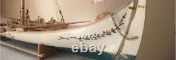 1/16 Modèle authentique de bateau en bois de 29 pouces de long ! Smryna Barquette 1880 Canot à rames