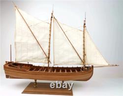 1/24 36ft - Version Pear - Bateau long armé avec voile kit de modèle en bois de 590 mm