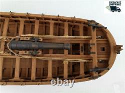 1/24 36ft -pear Version-armed Longboat Avec Voile 590 MM En Bois Modèle Bateau Kit