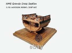 1/72 Hms Granado Coupe Transversale Boxwood Version En Bois Modèle Ship Kit