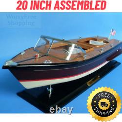 20 Modèle de bateaux à grande vitesse Chris Craft Runabout, Décoration nautique en bois, Cadeau de bateau à grande vitesse