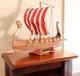20 Sculpture De Table En Bois Massif Peinte à La Main Modèle De Bateau En Bois Brun