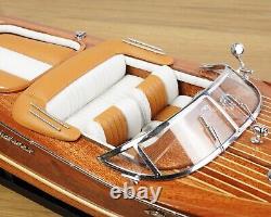 21 Modèle de Bateau à Moteur Riva Aquarama en Bois Italien Échelle 1:16