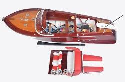 26.5 Moyen Riva Aquarama Rc Speedboat Modèle En Bois Assemblé Toy Speed Boat Cadeau