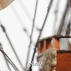 27 Bois Brun Solide Bois Peint à la Main Modèle de Bateau Moyen Solei Royal