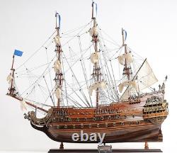 27 Bois Brun Solide Bois Peint à la Main Modèle de Bateau Moyen Solei Royal