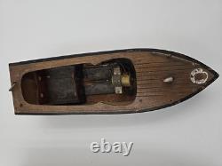 2 Petits Modèles de Bateaux en Bois (NON FONCTIONNELS) Pour Pièces de Kits de Bateaux de Loisirs avec Moteurs