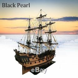 32 '' Assemblée Modèle Black Pearl Ship Diy Kits En Bois Voile Bateau Décor Jouet Cadeau