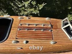 32 Modèles Authentiques Bateau en Bois Chris Craft Typhoon Cruiser Triple Cockpit Vtg