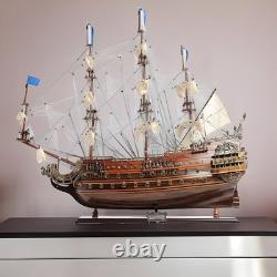 33 Bateau Modèle Solei Royal en Bois Massif Brun Peint à la Main